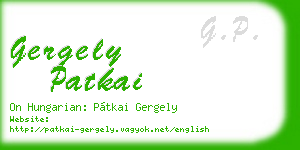 gergely patkai business card